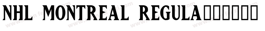 NHL Montreal Regula字体转换